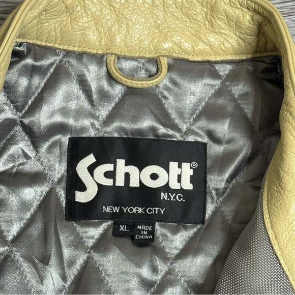 Vintage Schott NYC 04 Leather Jacket Racing Men's Streetwear Preowned Sz XL Mens - Picture 12 of 16